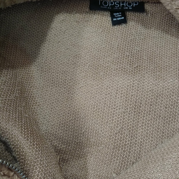 Topshop sherpa quarter zip jacket 12 - Picture 7 of 7